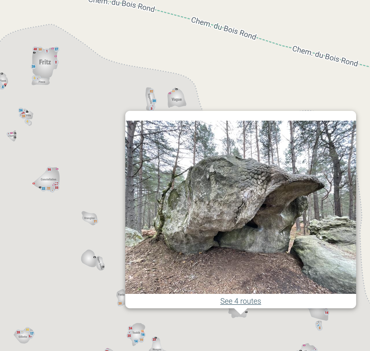 Screenshot of map
